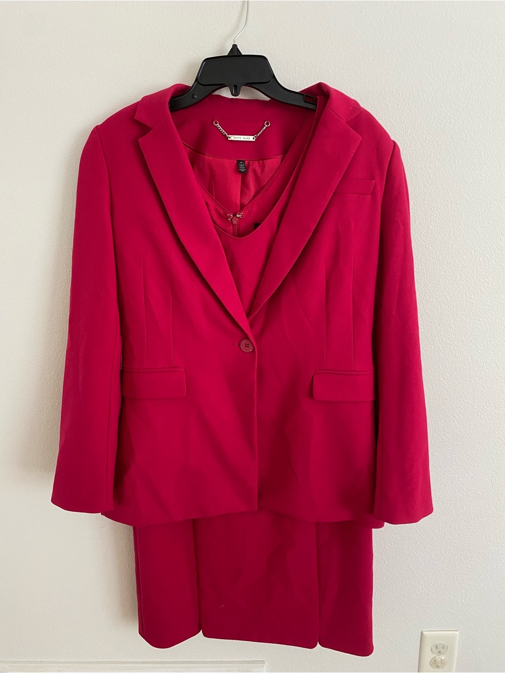 White House Black Market Hot Pink Tailored Single-Button Blazer